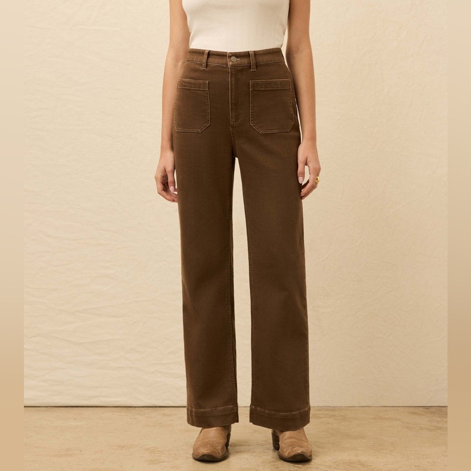 Faherty Stretch Terry Patch Pocket Pant – Walnut Brown 26