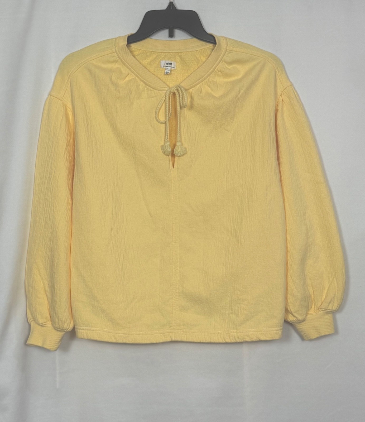 Aerie Women’s Easy Street Sweatshirt yellow Notes Color L