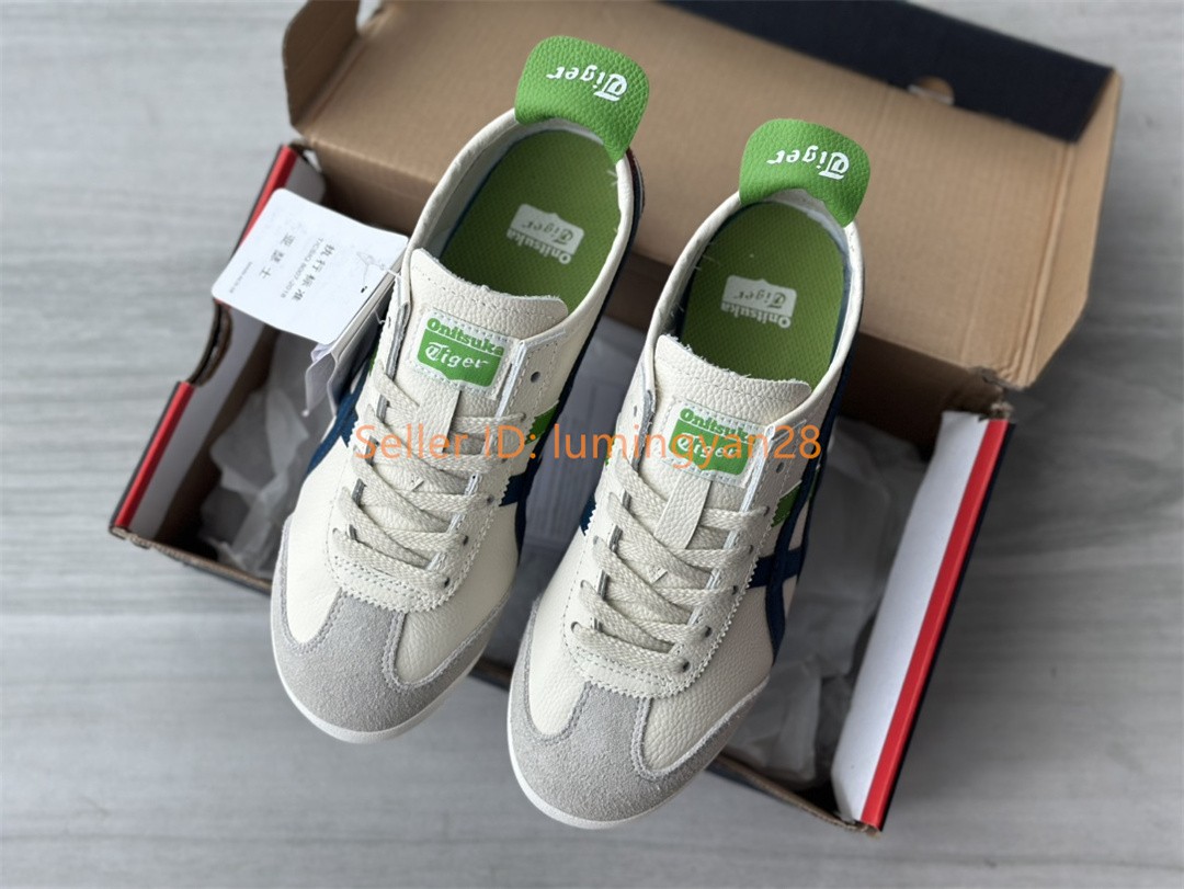2026 NEW! Onitsuka Tiger MEXICO 66 1183A201-115 White Blue Green for Mens Womens