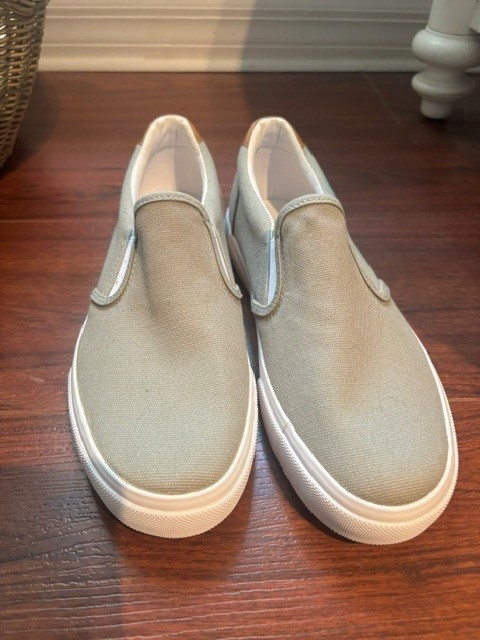 J. Crew Men’s Slip on Sneakers – Canvas – Size 8 – New