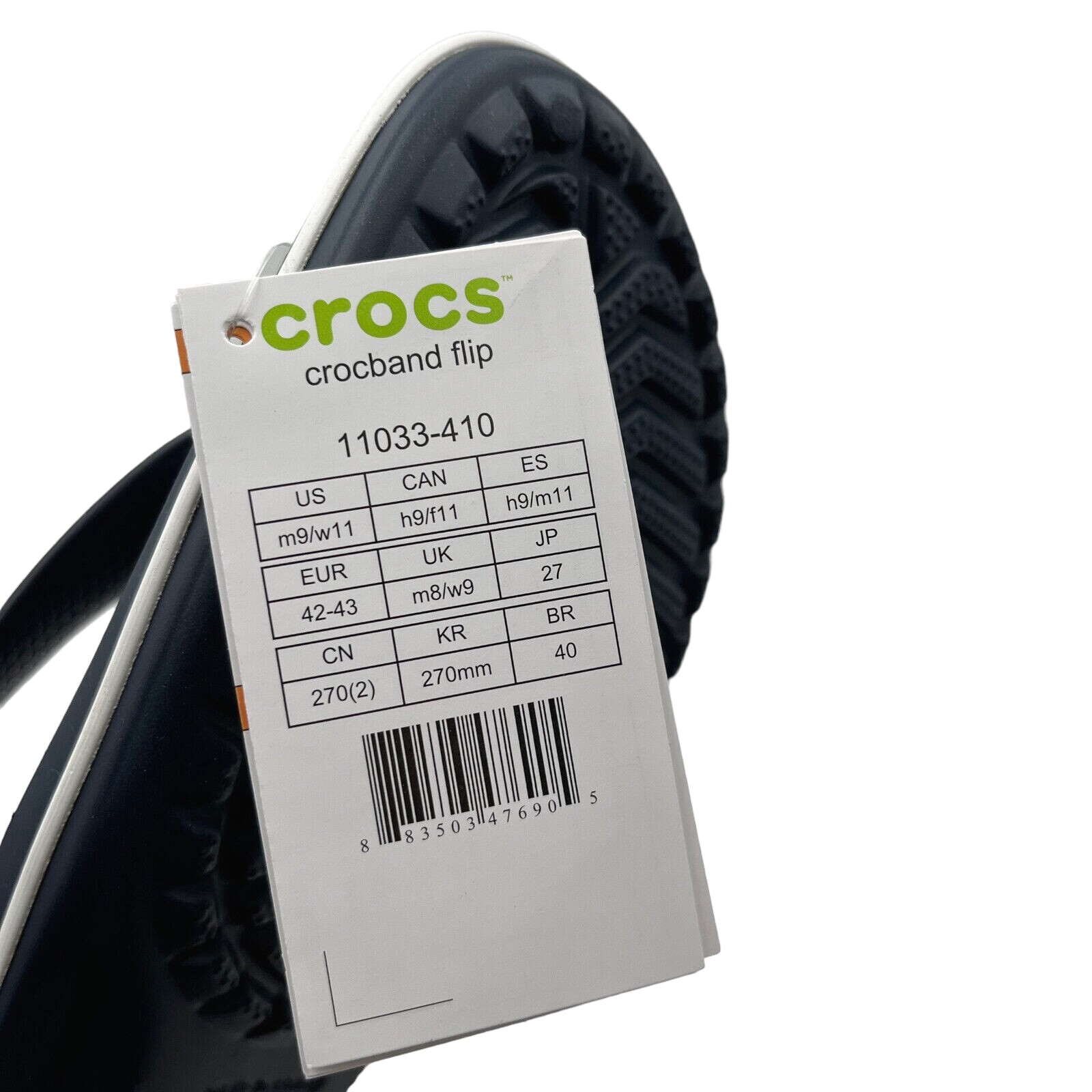 Crocs Men’s Flip Flop Sandal Size 9 Navy Water Friendly Lightweight & Comfy