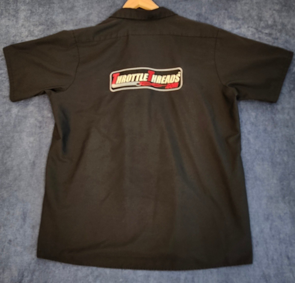 Throttle Threads Red Kap Men’s XL Short Sleeve Black Button Up Work Shirt