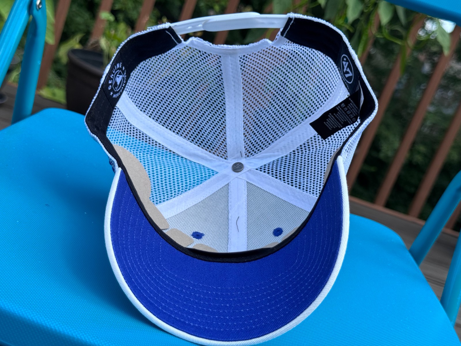 New York Yankees ’47 MVP Trucker Adjustable Cap Hat MLB $32 Royal Blue E White n
