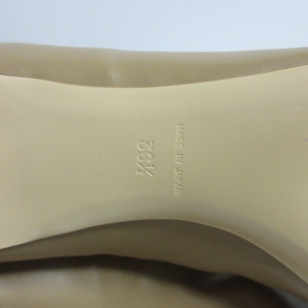 PIPPICHIC pointed toe stretch short boots, size 36.5 (9.3″”), beige Women USED