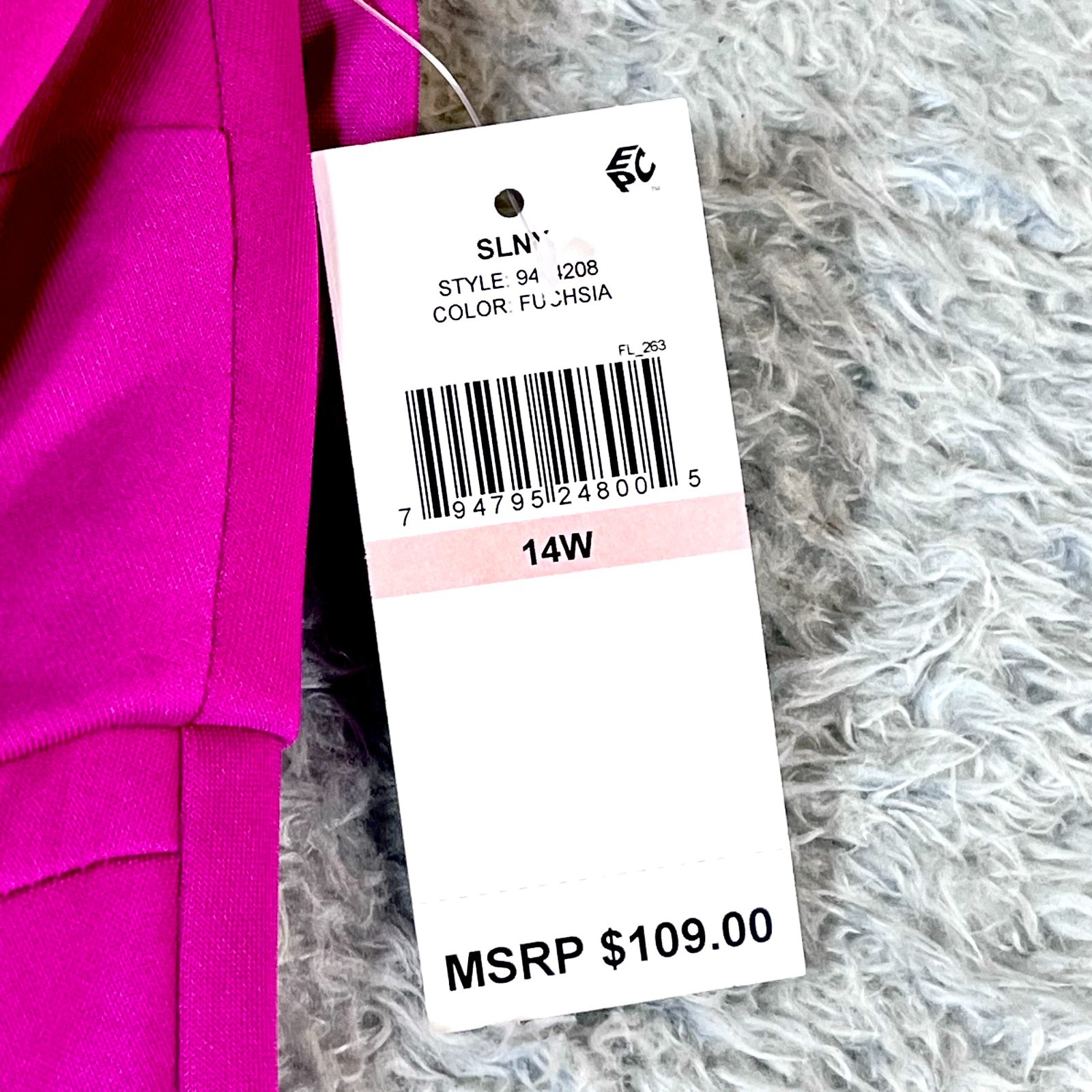 SLNY Womens Solid Fuchsia Pink One Shoulder Maxi Dress Size 14W