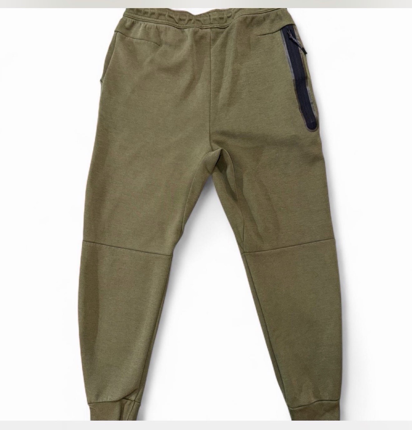 🔥Nike Green Cotton Knit Jogger Pants Men’s M Drawstring Waist Zip Pocket🔥