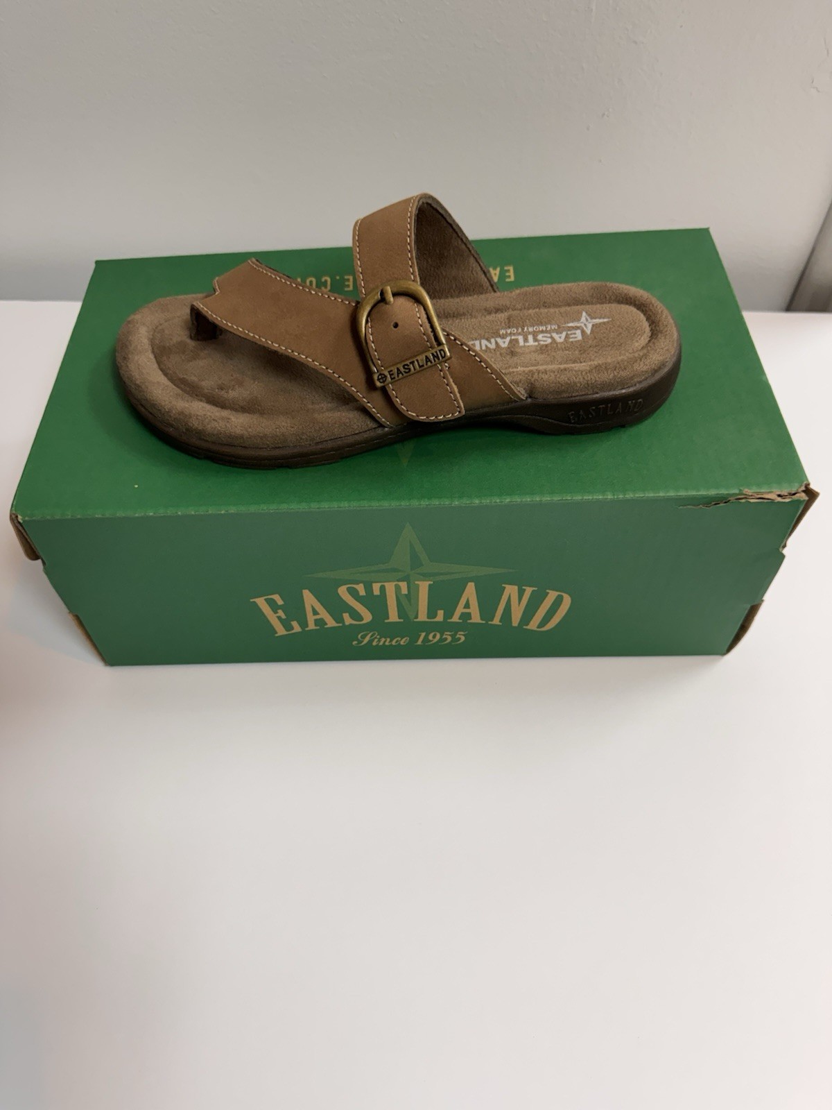 Eastland Frisco Women’s Leather Fisherman Sandals, Size 8.5, Brown