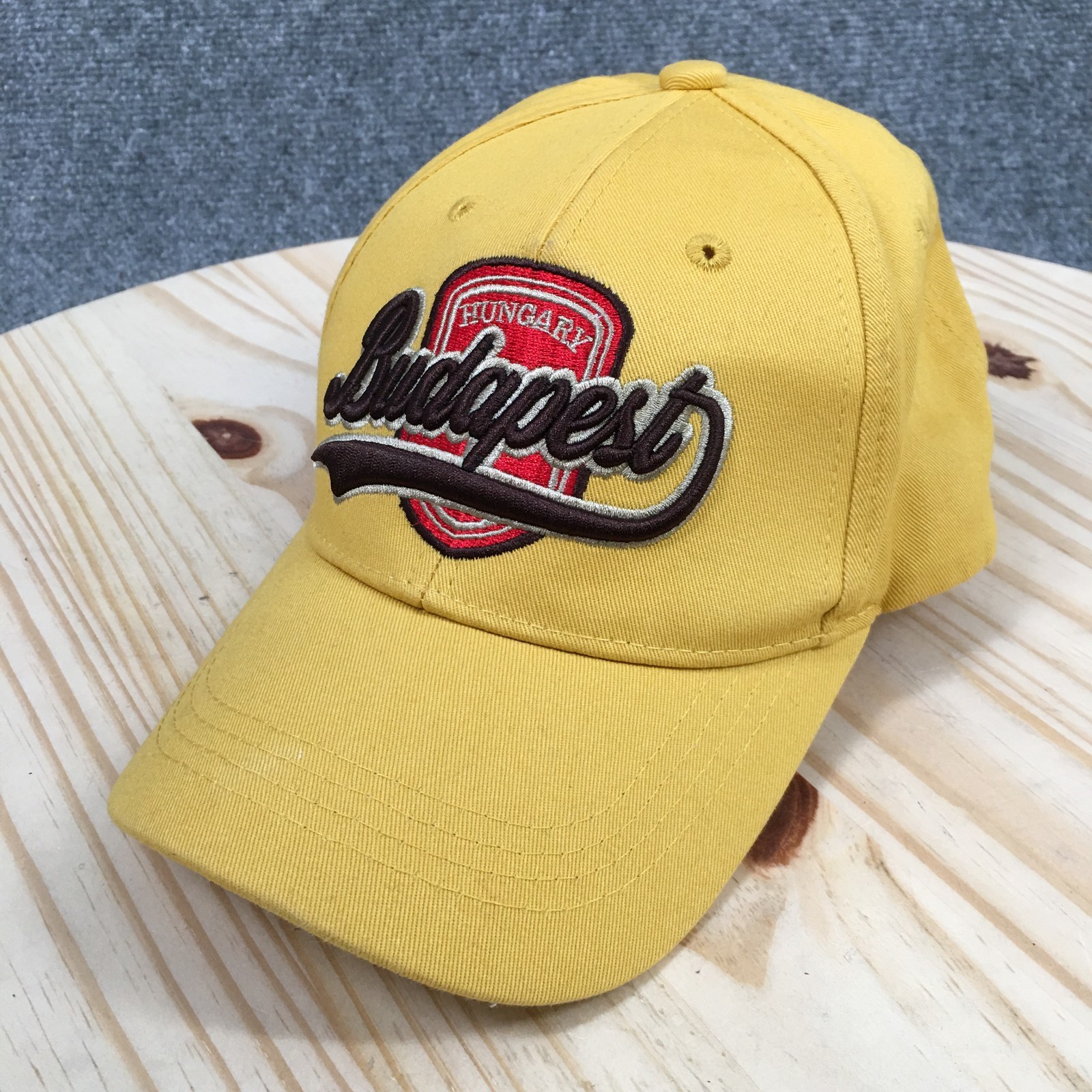 Hungary Budapest Baseball Cap Unisex Yellow OS Adjustable Embroidered Logo