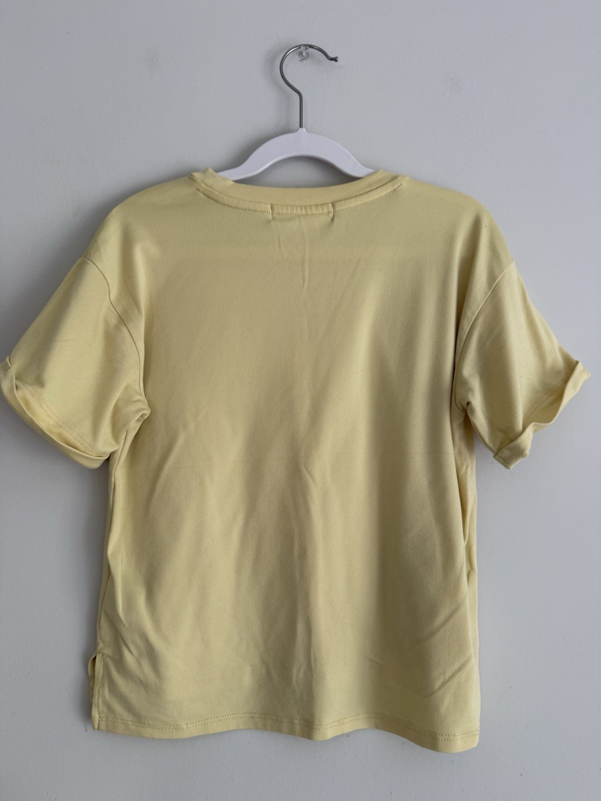 No Comment Girls Yellow Daisy Graphic Print Crew Neck Short Sleeve T-Shirt M