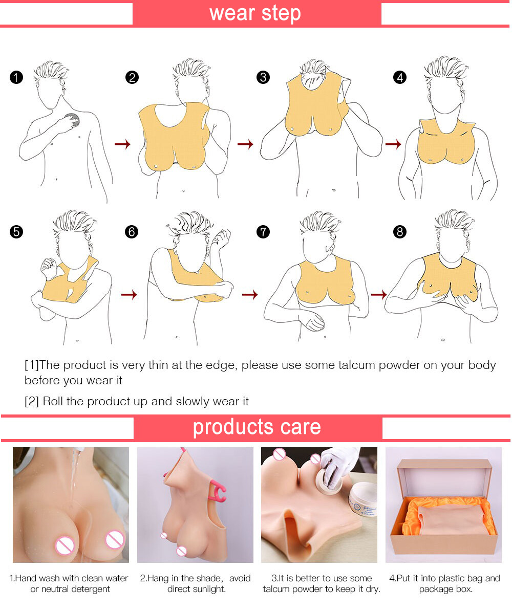 H Cup Silicone Breast Forms Breastplate Fake Boobs For Drag Queen Crossdresser