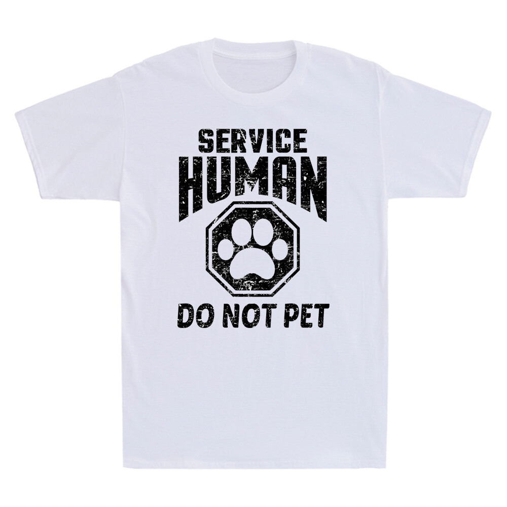 Service Human Do Not Pet Funny Dog Lover Quote Joke Gift Vintage Men’s T-Shirt