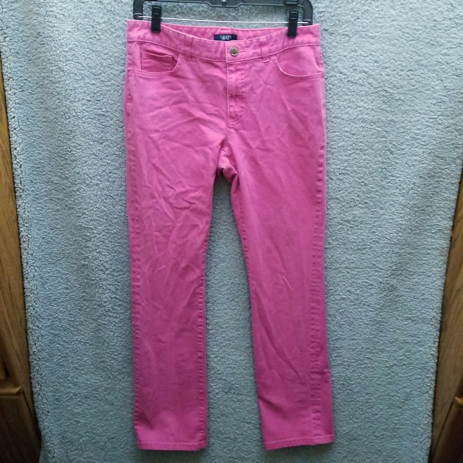 Chaps Women’s Madden 6 Pink Jeans 97% Cotton 3% Elastane 31.5″ 30.5″ 8.5″