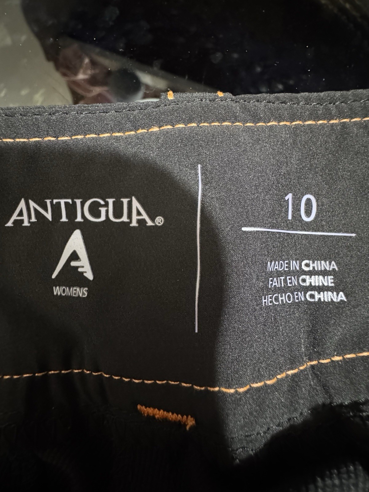 Antigua Womens Bermuda Shorts Black Size 10 Solid Regular Fit