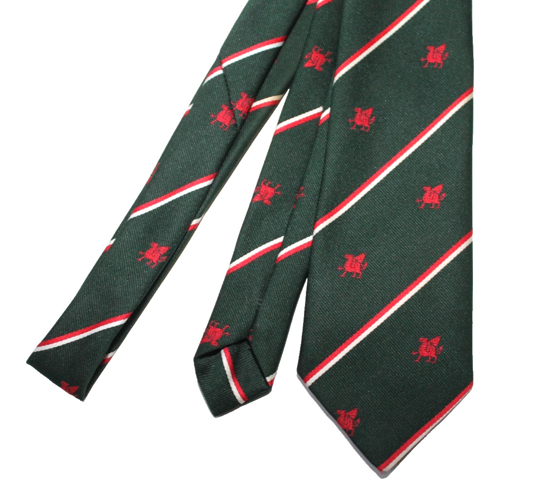 Corporate Image Dark Green Red Phoenix Tie Striped Ivy league Style Preppy 3″