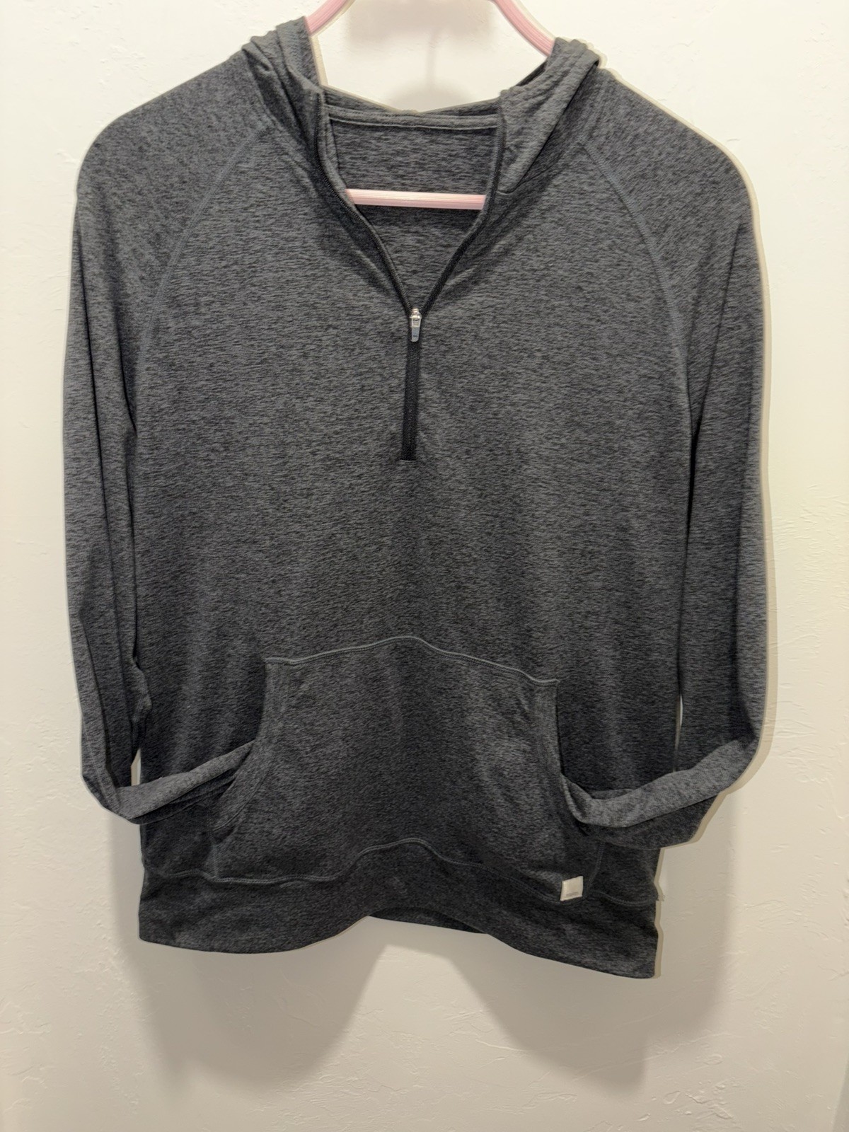 Vuori Mens Ponto Performance Half Zip Soft Casual Hoodie In Heathered Gray M