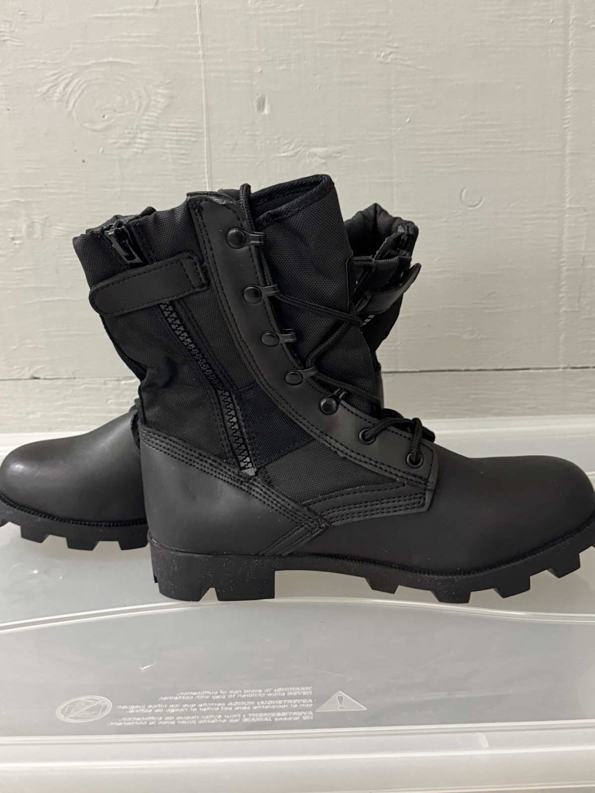 Black Rock Jungle Boots Black Size 9.5 Tactical Military Combat Side Zip NWOB