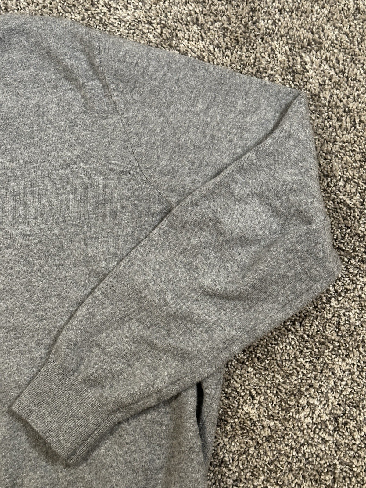 Faherty 1/4 Zip Pullover Sweatshirt Mens M Grey Casual Soft Cotton Nylon Poly
