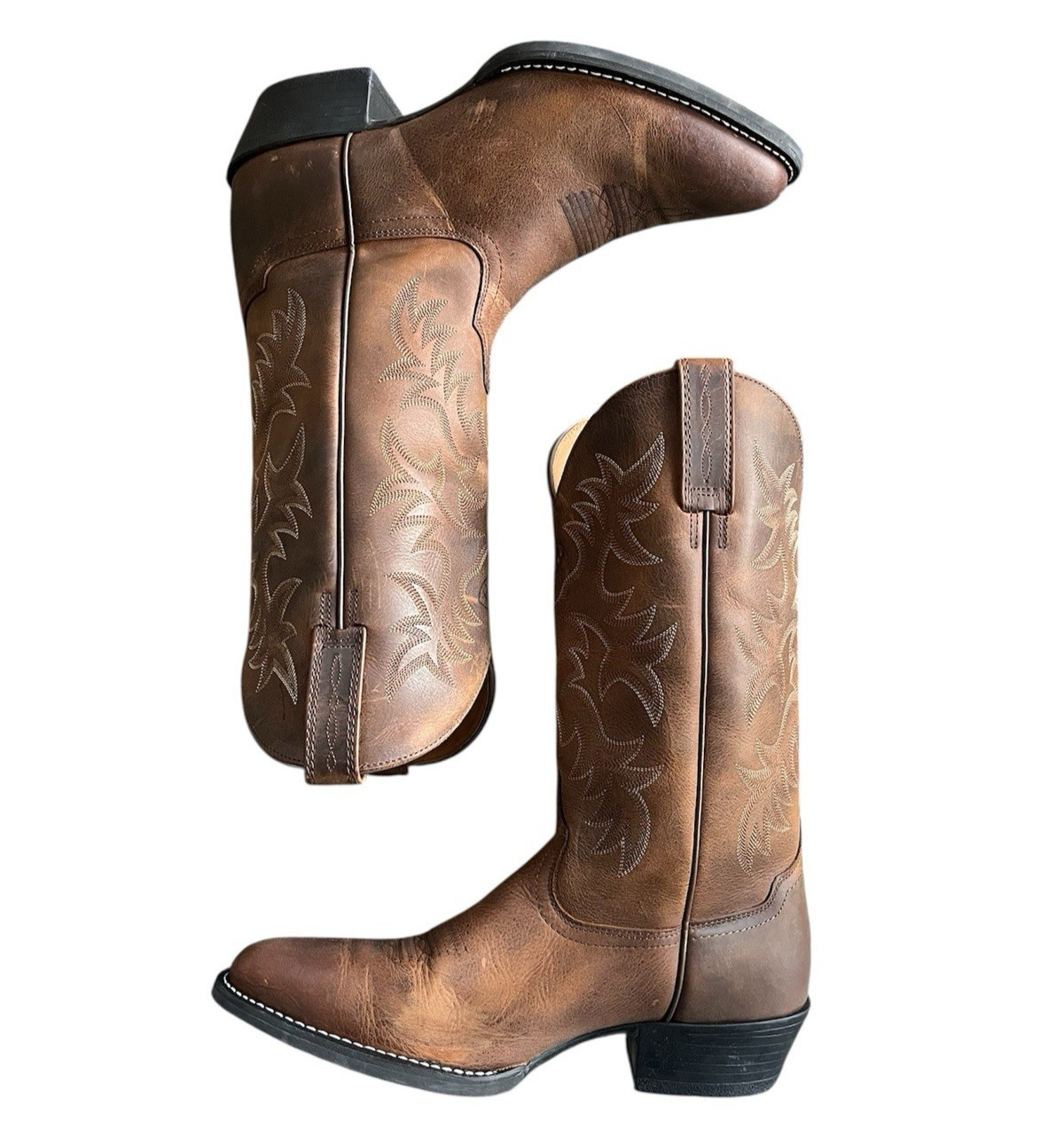 Ariat 34725 Heritage R Toe Western Leather Pull On Cowboy Mens Boots Size 9.5 D
