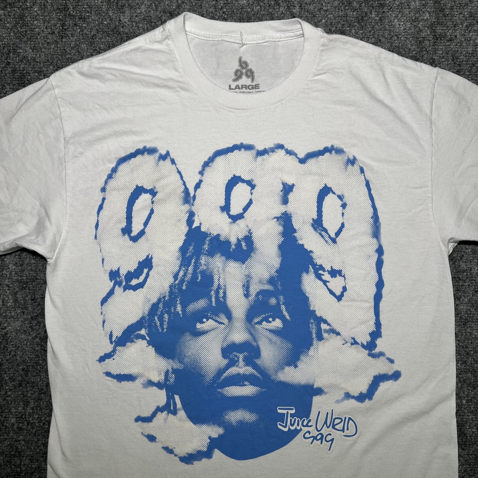 Juice WRLD World 999 Clouds T Shirt Mens Large White Hip Hop Rap Music