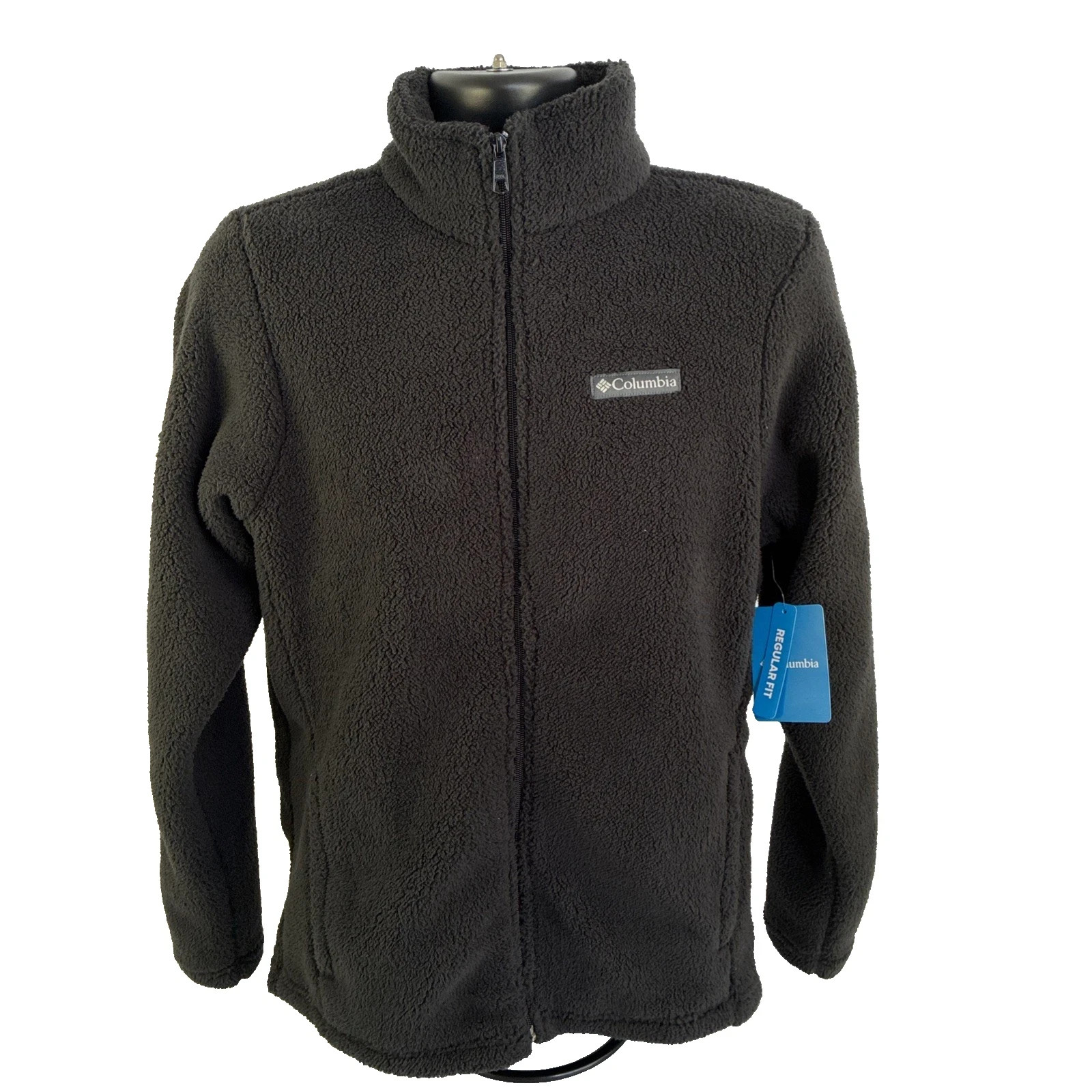 $65 Columbia Thornhead Sherpa Full Zip Fleece Jacket Men’s Size Large NWT Black