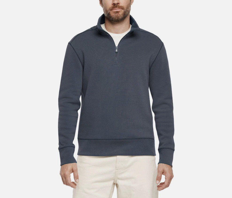 Banana Republic Men’s 1/4 Zip Pullover Sweatshirt, Blue, Size M
