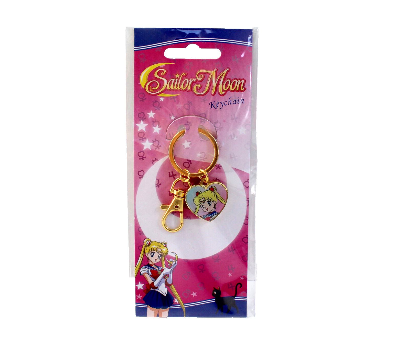 Sailor Moon Heart Charm Keychain Keyring