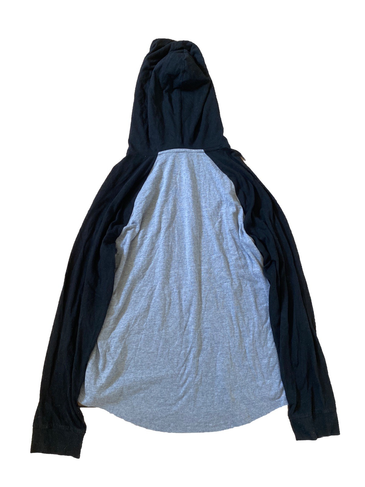 Black and Grey Curved Hem Tee