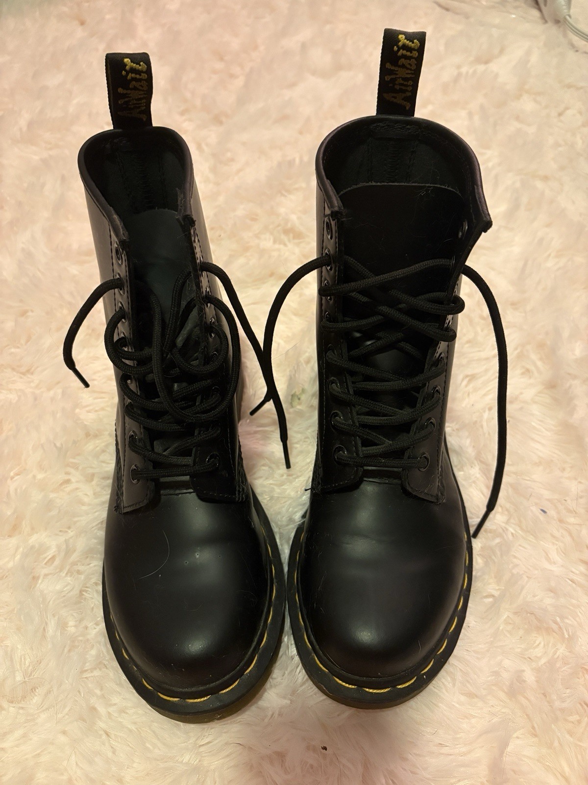Dr. Martens 1460 Women’s Smooth Leather Lace Up Boots – Black, Size 6 US