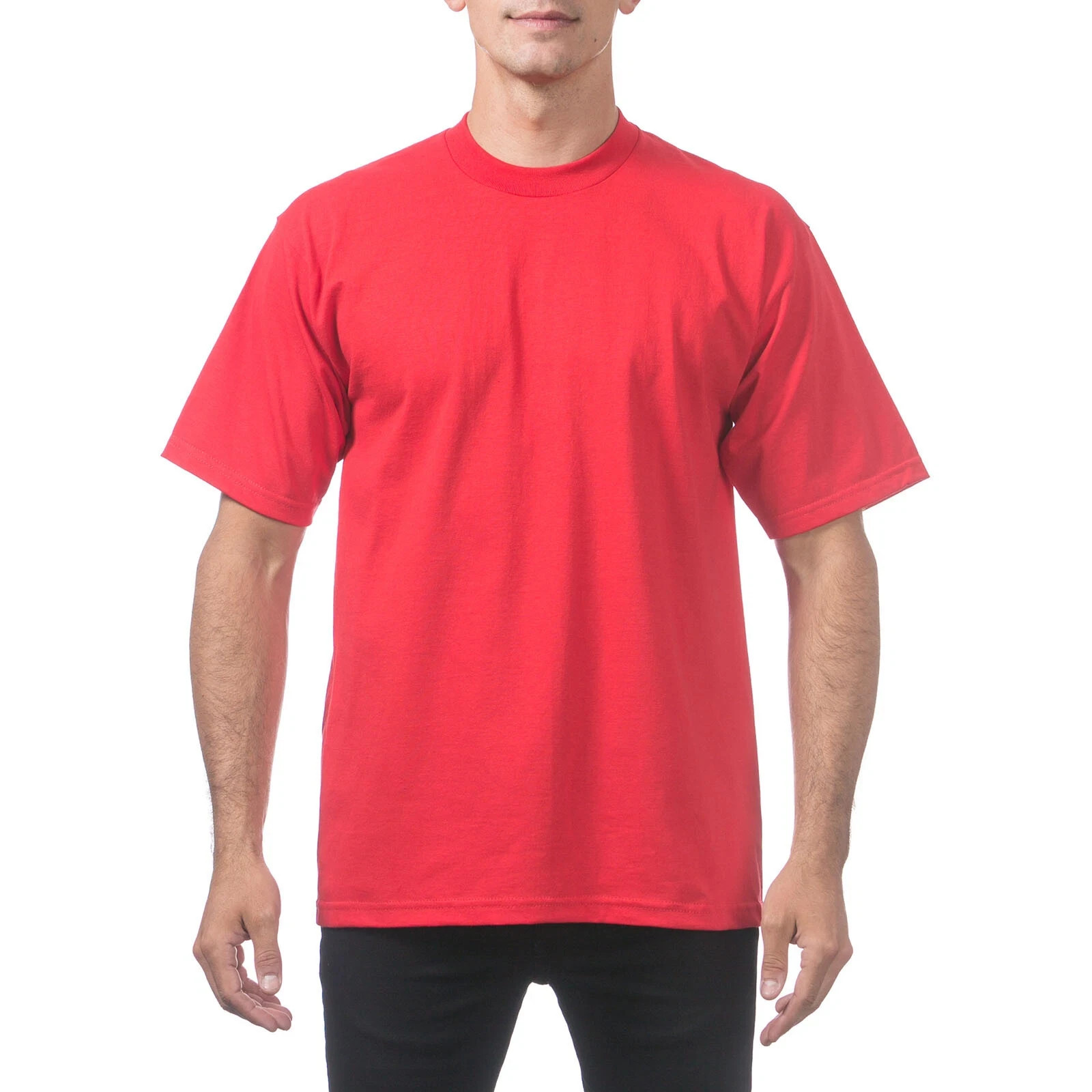Pro Club Men’s Heavyweight Cotton Short Sleeve Crew Neck T-Shirt