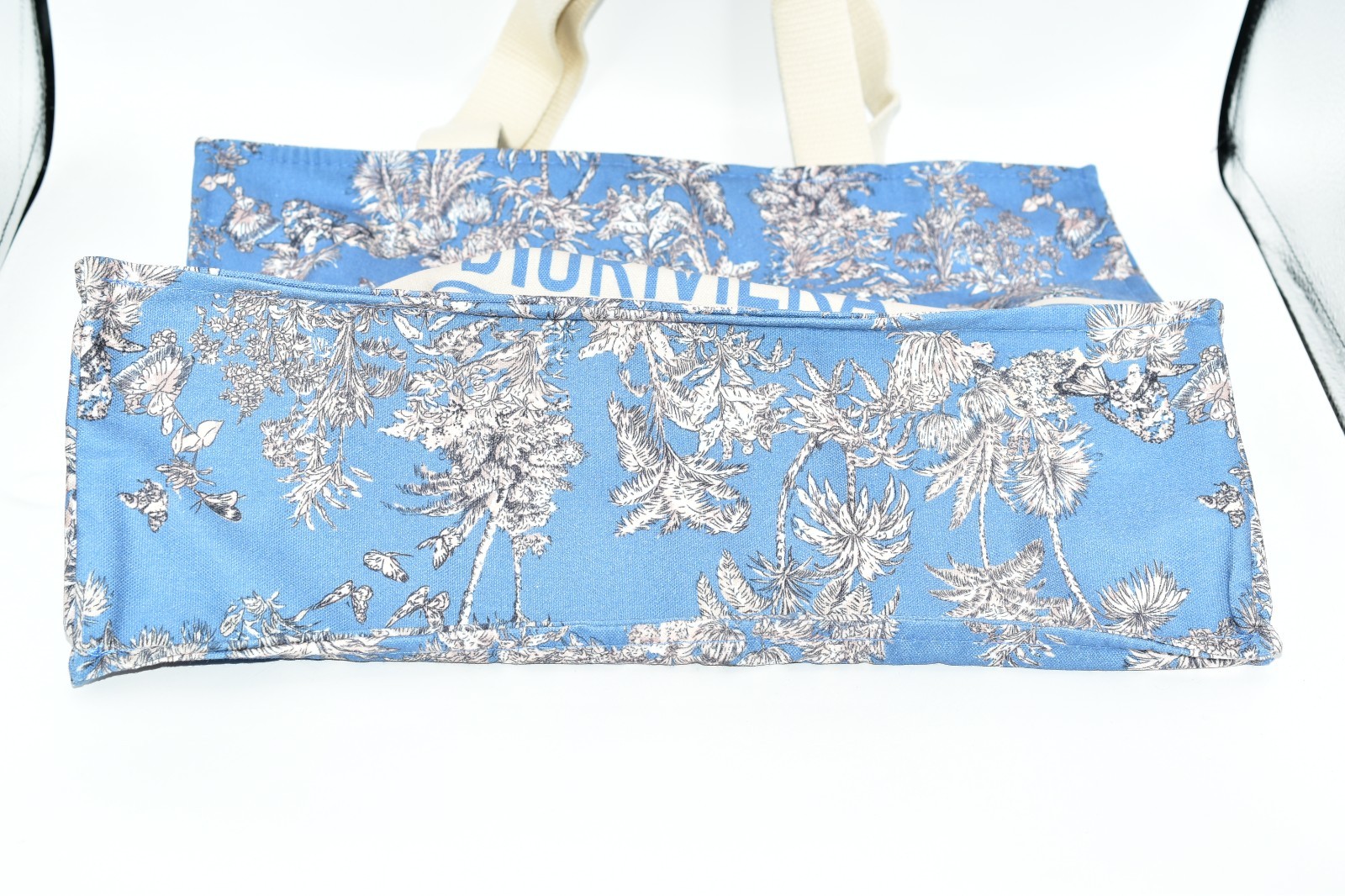 Dior Beauty Dioriviera Makeup Beach Tote Bag Large Blue Palm Tropical Travel GWP