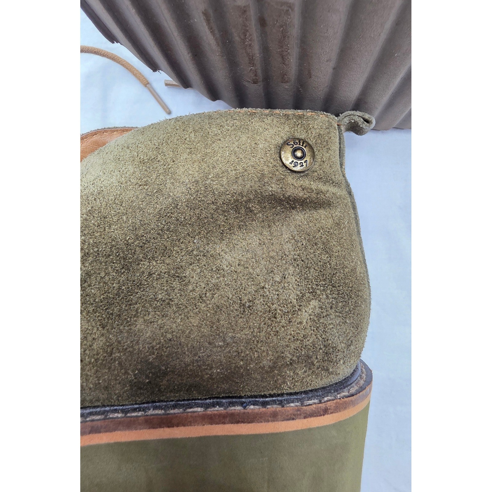 Sofft Women Olive Green Suede Wedge Chukka Boots 1432129 Size 8.5M