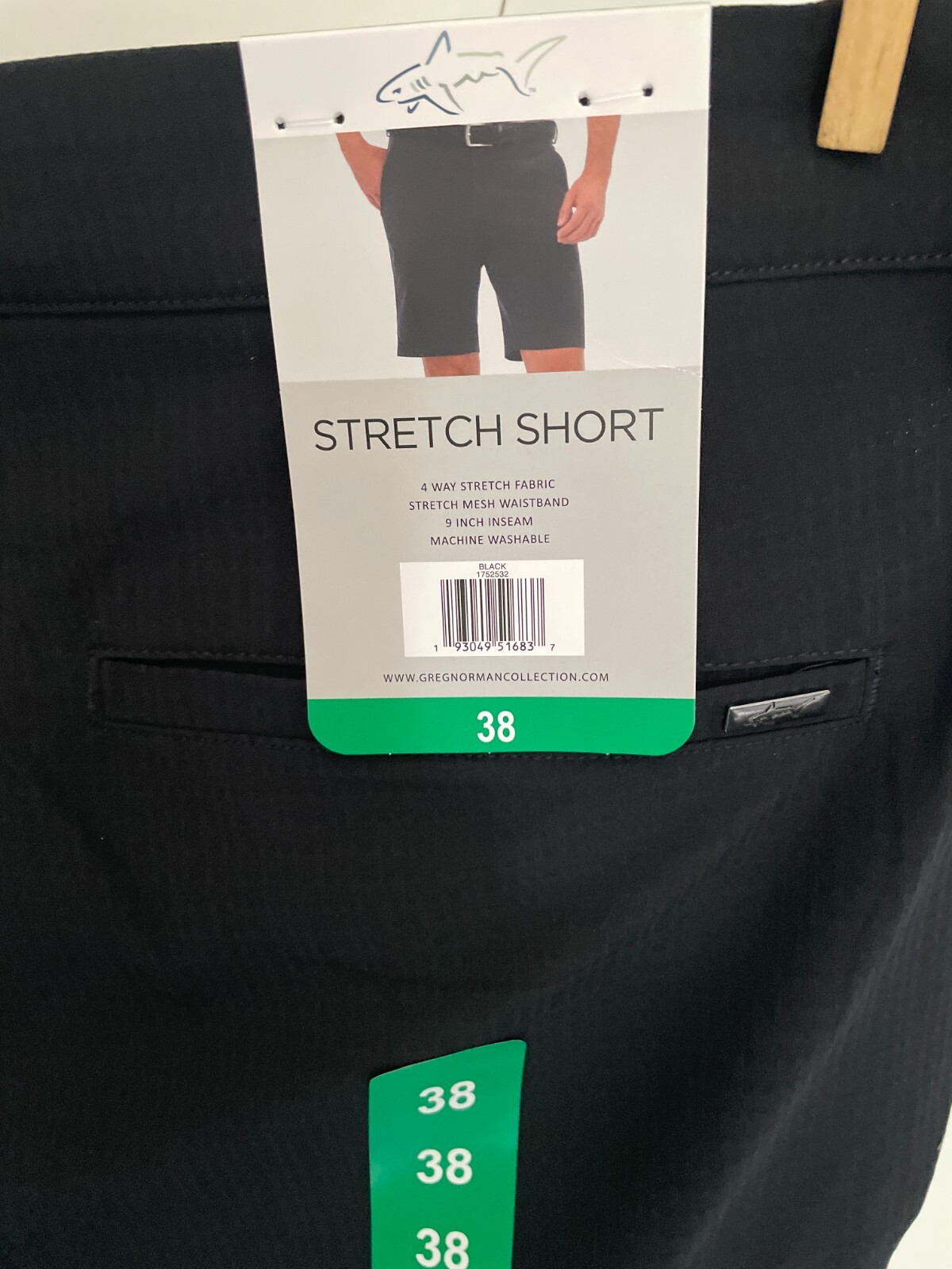 Greg Norman Men’s 4 Way Stretch Shorts Navy Blue Black Grey 36 38 40 In 8.5-9″