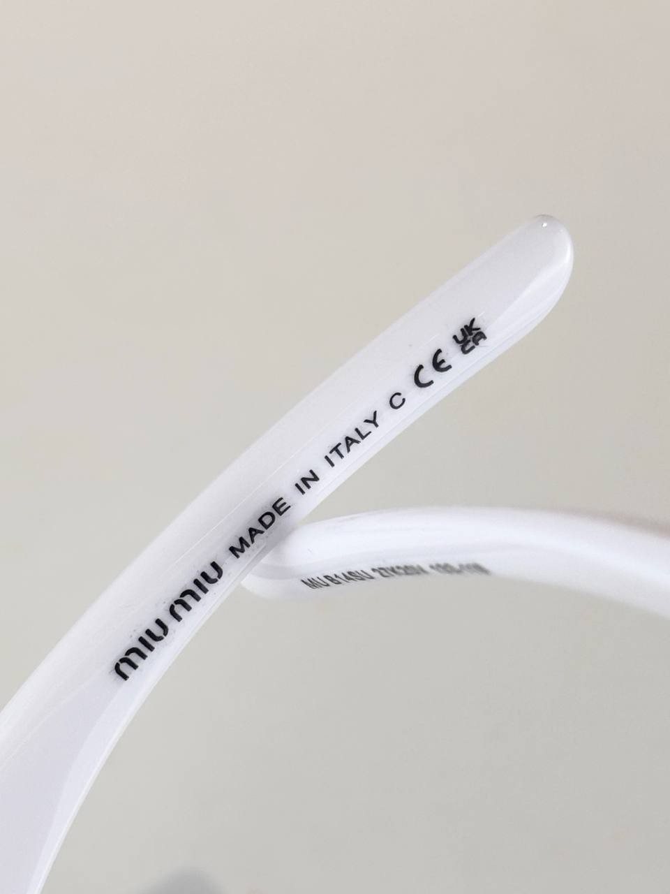 Miu Miu MU B14SU Luxury White Shield Sunglasses Oversized Designer Fashion