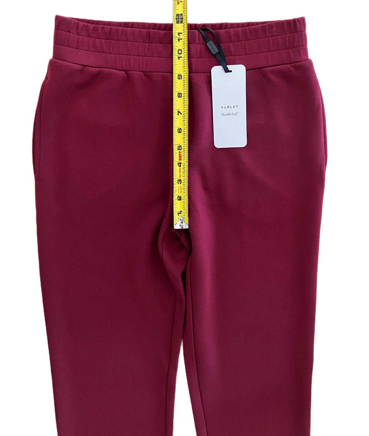 Varley Slim Cuff Pants 27.5 DoubleSoft Maroon Size S NEW