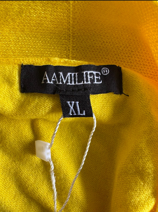 Women Cropped Cardigan Lightweight Open Front for Dresses 3/4 Sleeve Yellow XL