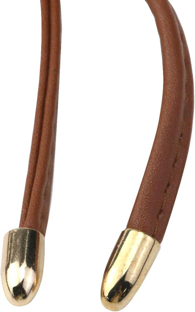 PU Leather Drawstring Brown 38.6″ | Pull String Purse Strap Drawstring Pull Stri