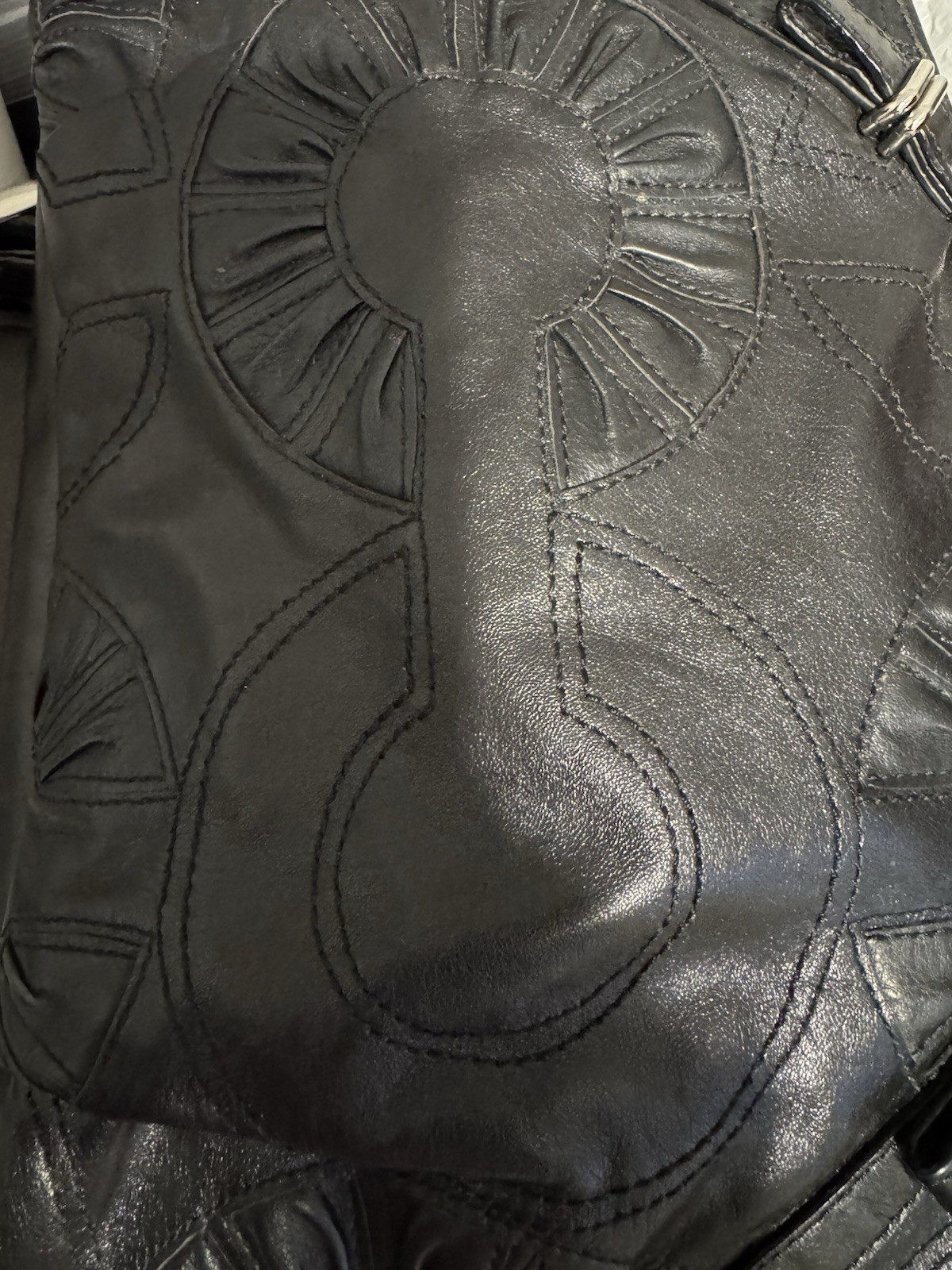 Coach Madison Embellished Leather Sophia Black Satchel Bag 16356