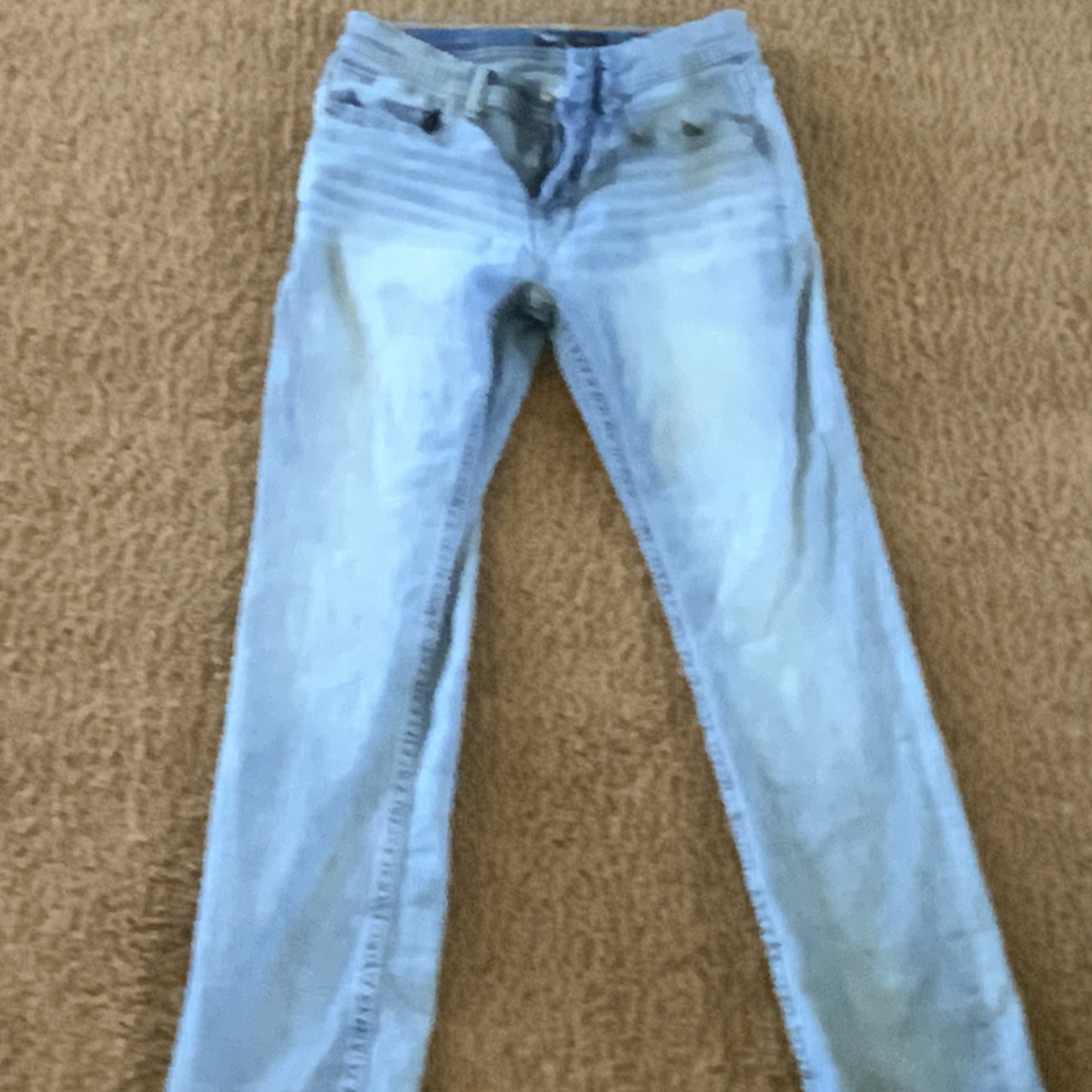 BKE Men’s Light Wash Blue Straight Fit Denim Jeans Mid Rise 5-Pocket