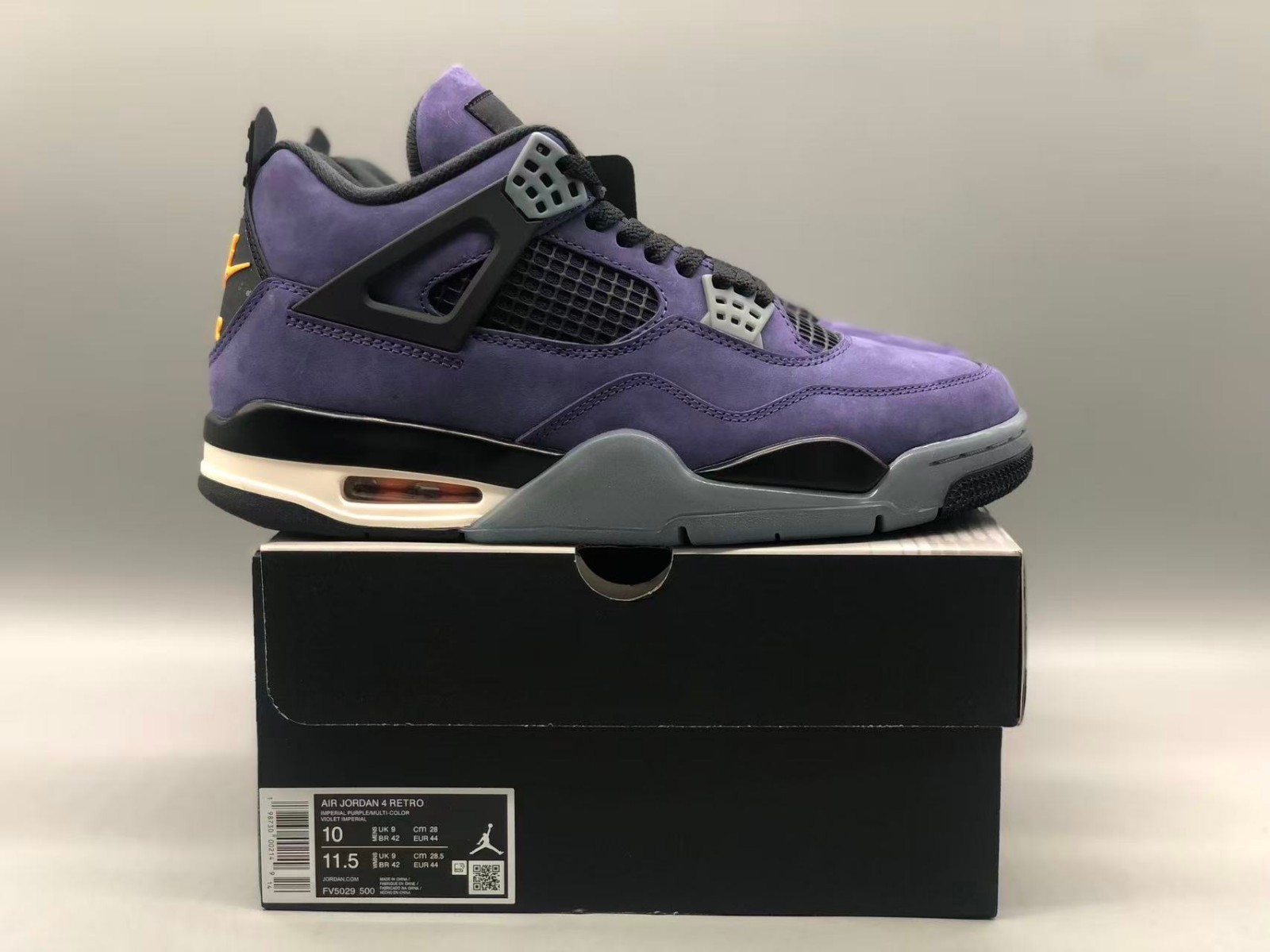 Jordan 4 Imperial Purple “Lakers” Retro Basketball Shoes Men’s Mid Top