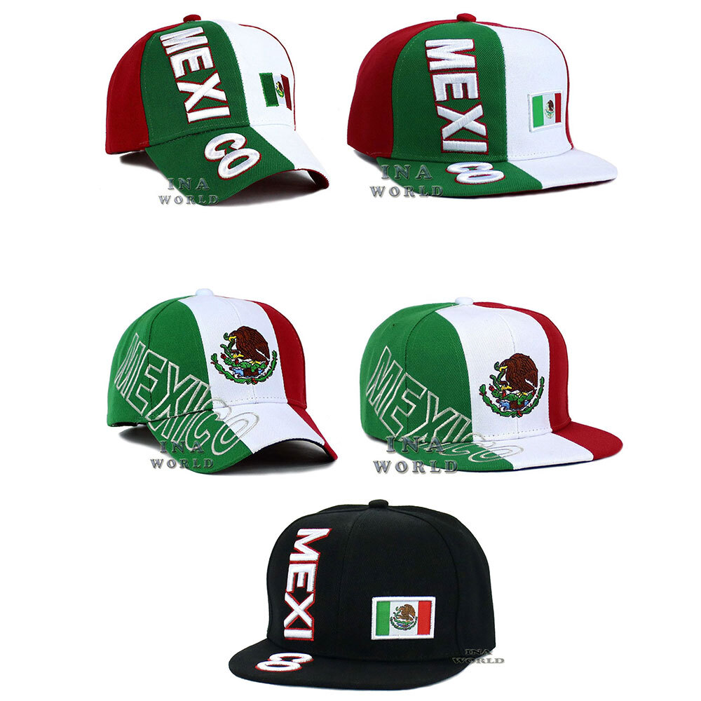 MEXICAN Hat MEXICO Flag Eagle Federal Logo Curved / Flat Bill Baseball Cap