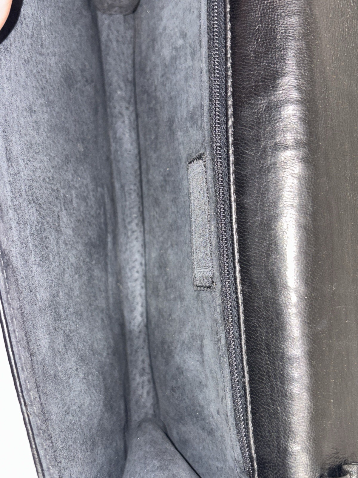 Vtg Gianni Versace 80s Black Leather Tassel Clutch Bag