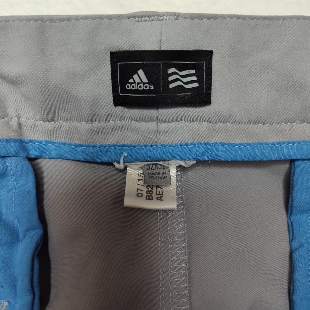 Adidas Golf Pants Mens 32×32 Gray Performance Stretch Chino 3-Stripes B82001