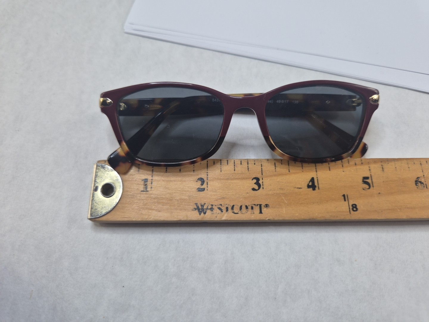 Coach Sunglasses Glasses 5437 Burgandy Tortoise, 49[]17 135, Gray Lens, HC 6065