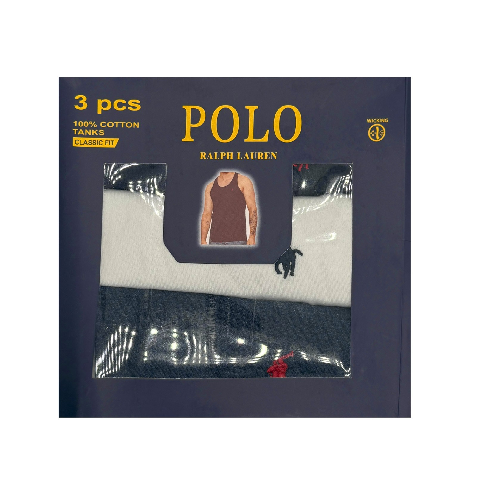 Polo Ralph Lauren Men’s 3-Pack 100% Cotton Tank Tops Soft Classic Fit NWT