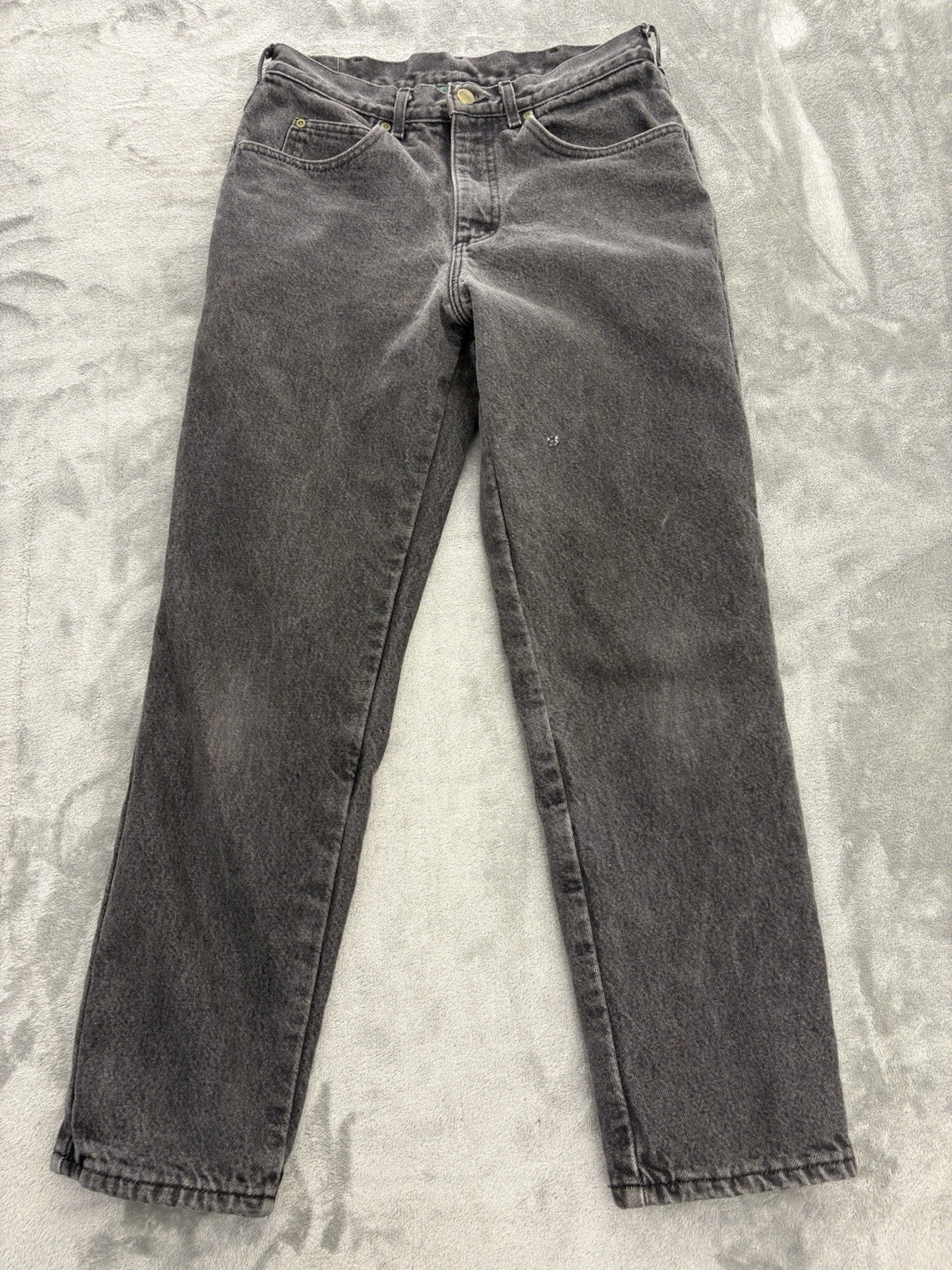 Vintage LL Bean Flannel Lined Jeans Men’s Size 30×29 Black Distressed