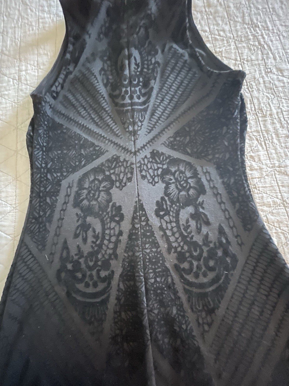 bar III S Black Skull Print Knit Sheath Bodycon Dress Mock Neck Zip Stretch