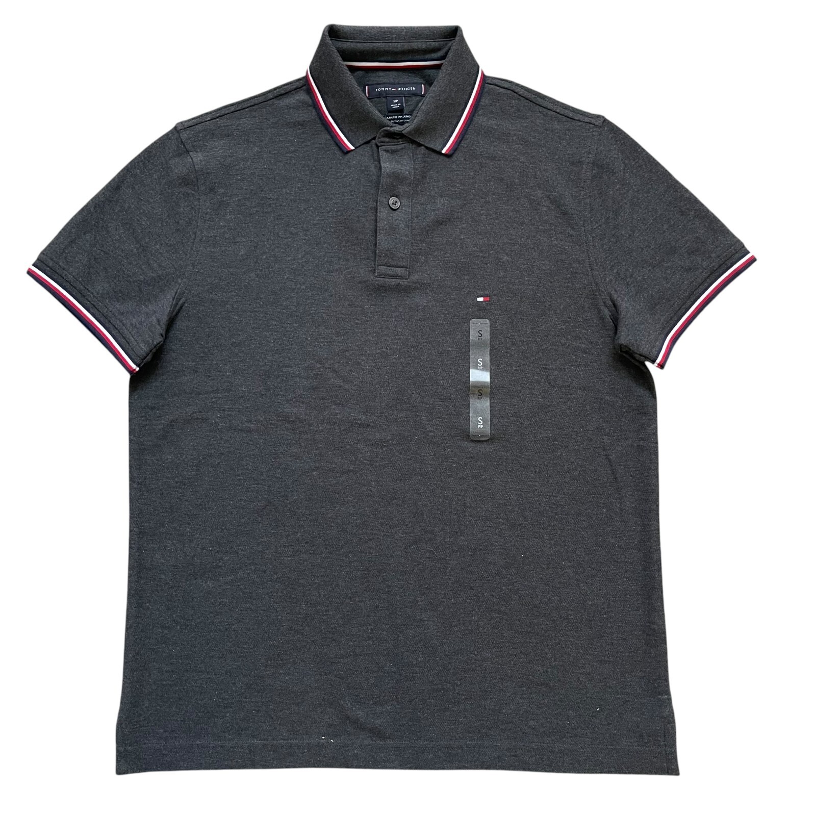 Tommy Hilfiger Men’s Quick Dry Wicking UV Protection Stripe Tipping Polo Shirt