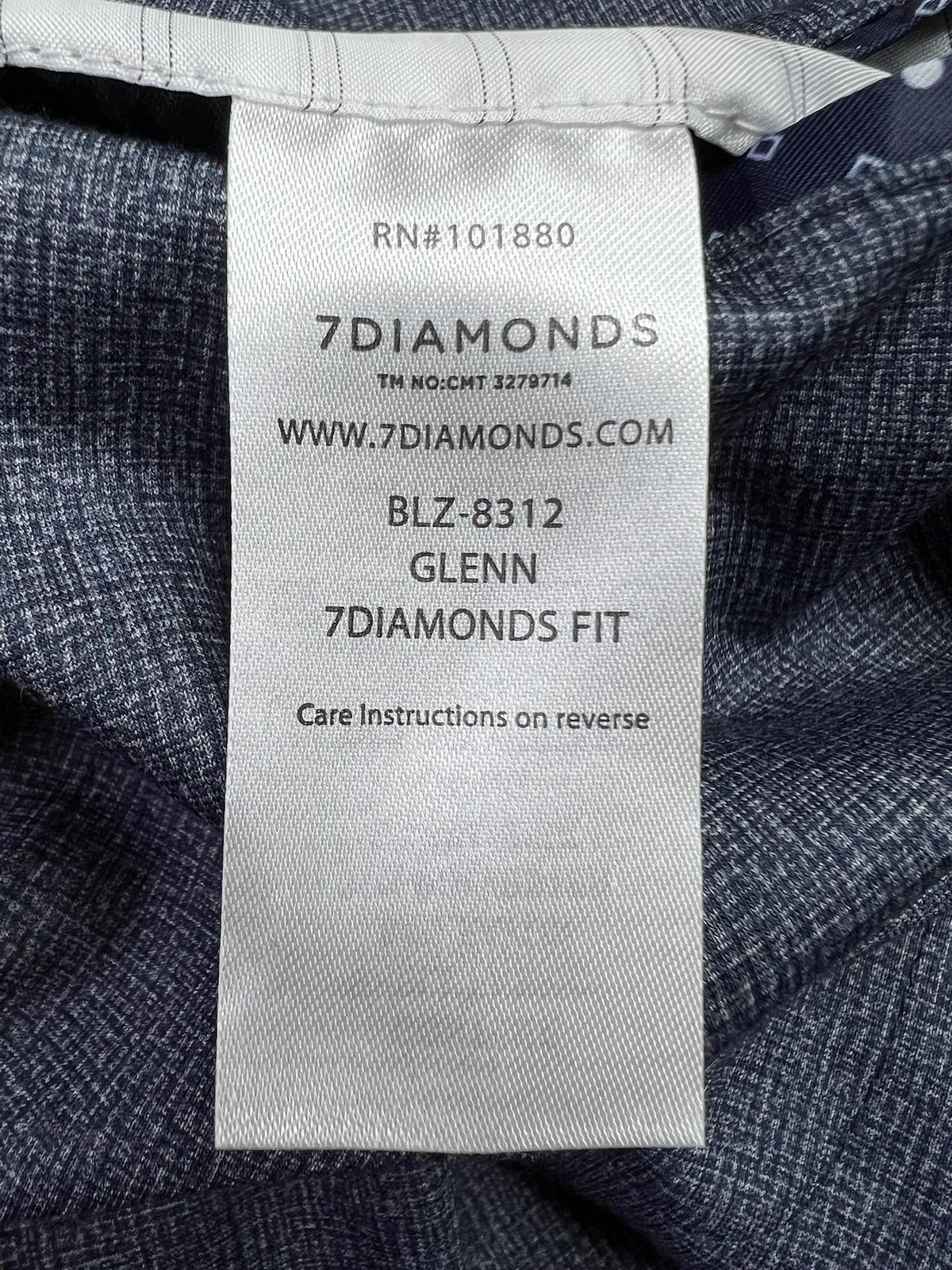 7 Diamonds Blazer Mens XL Blue Jersey Knit Stretch Sport Coat 2 Button Glenn