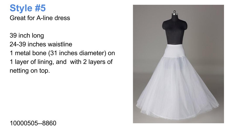 US Stock Wedding Petticoat Bridal Crinoline//Slip/Underskirt A Line Mermaid Slip