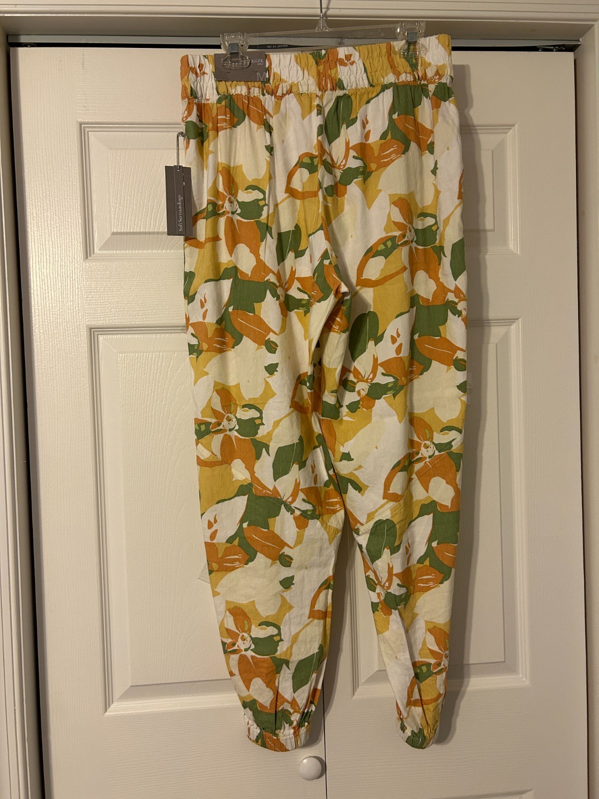 NWT SOFT SURROUNDINGS Sz M Shifting Sands Linen Sahara Sun Jogger Pants Pockets